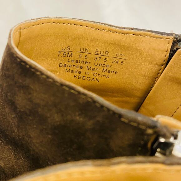 Franco Sarto Brown Suede Keegan Ankle Bootie Size 7.5 - Picture 4 of 7